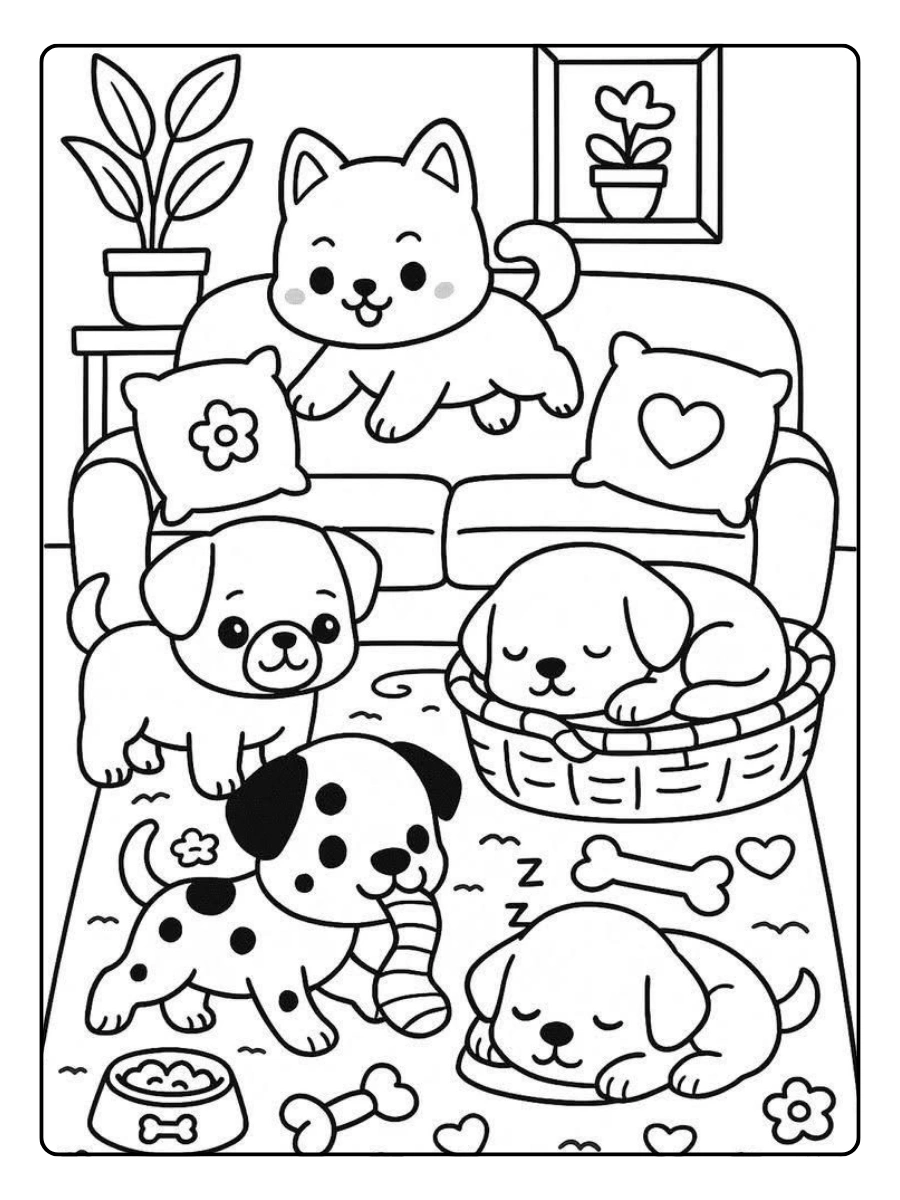 Coloriage kawaii animaux