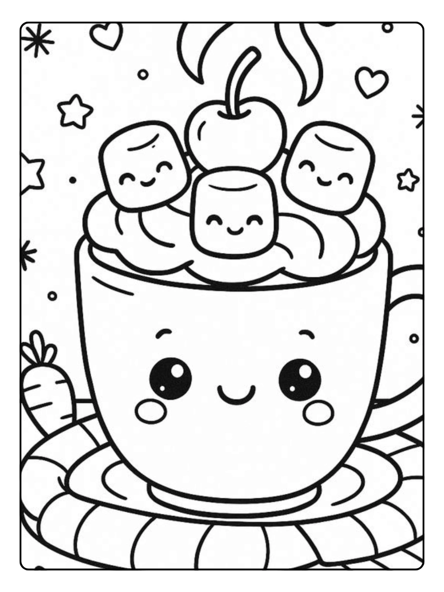 Coloriage kawaii objets du quotidien