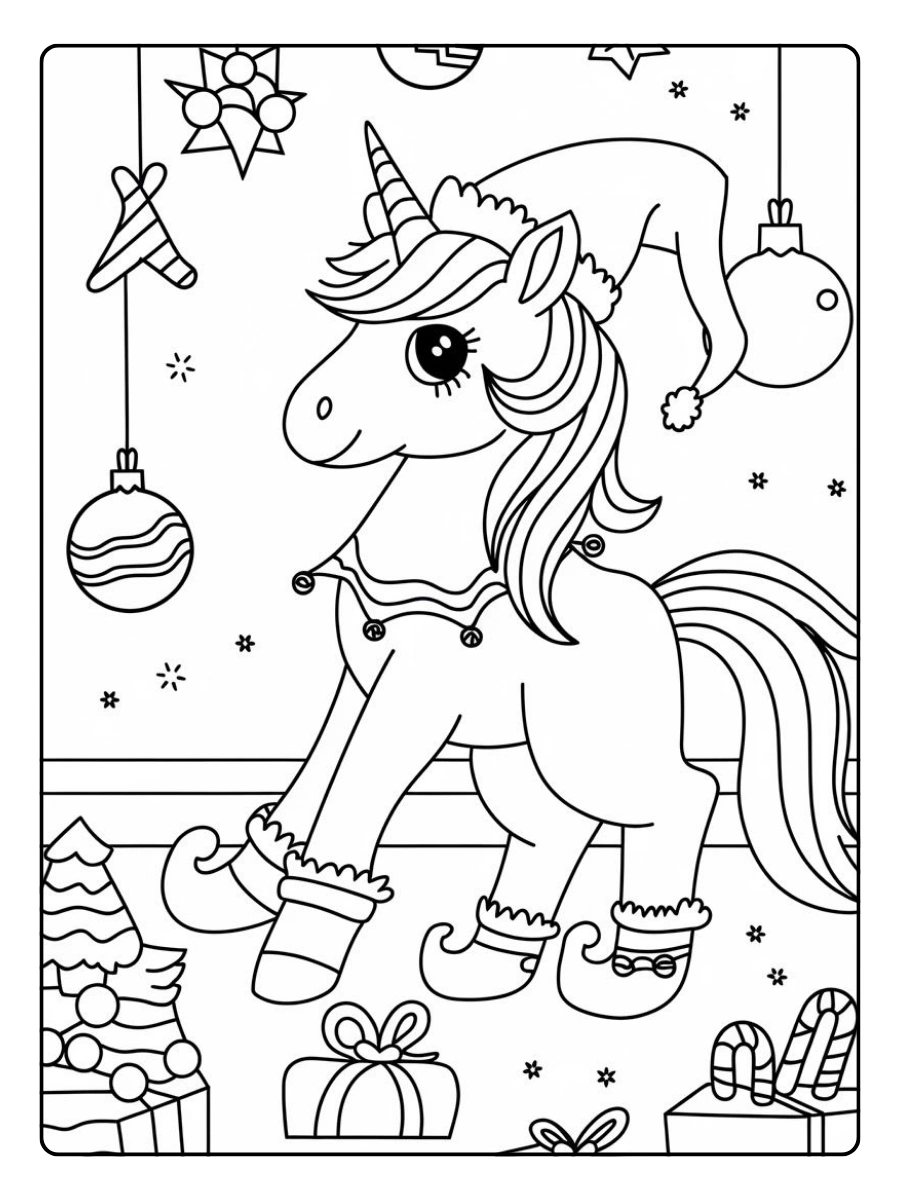 Coloriage licorne arc en ciel dessin simple