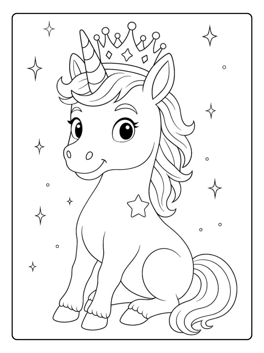Coloriage licorne arc en ciel pour enfants