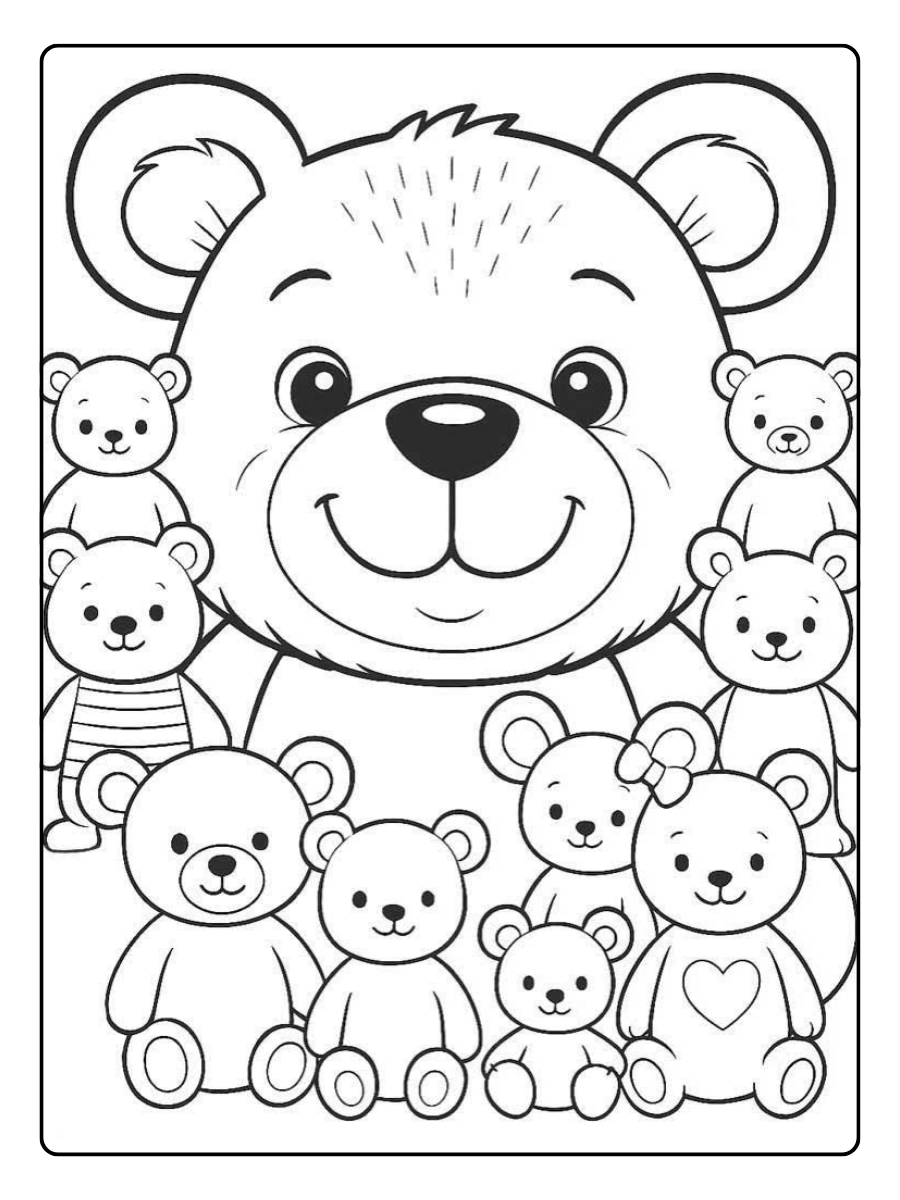 Coloriage ours bébé