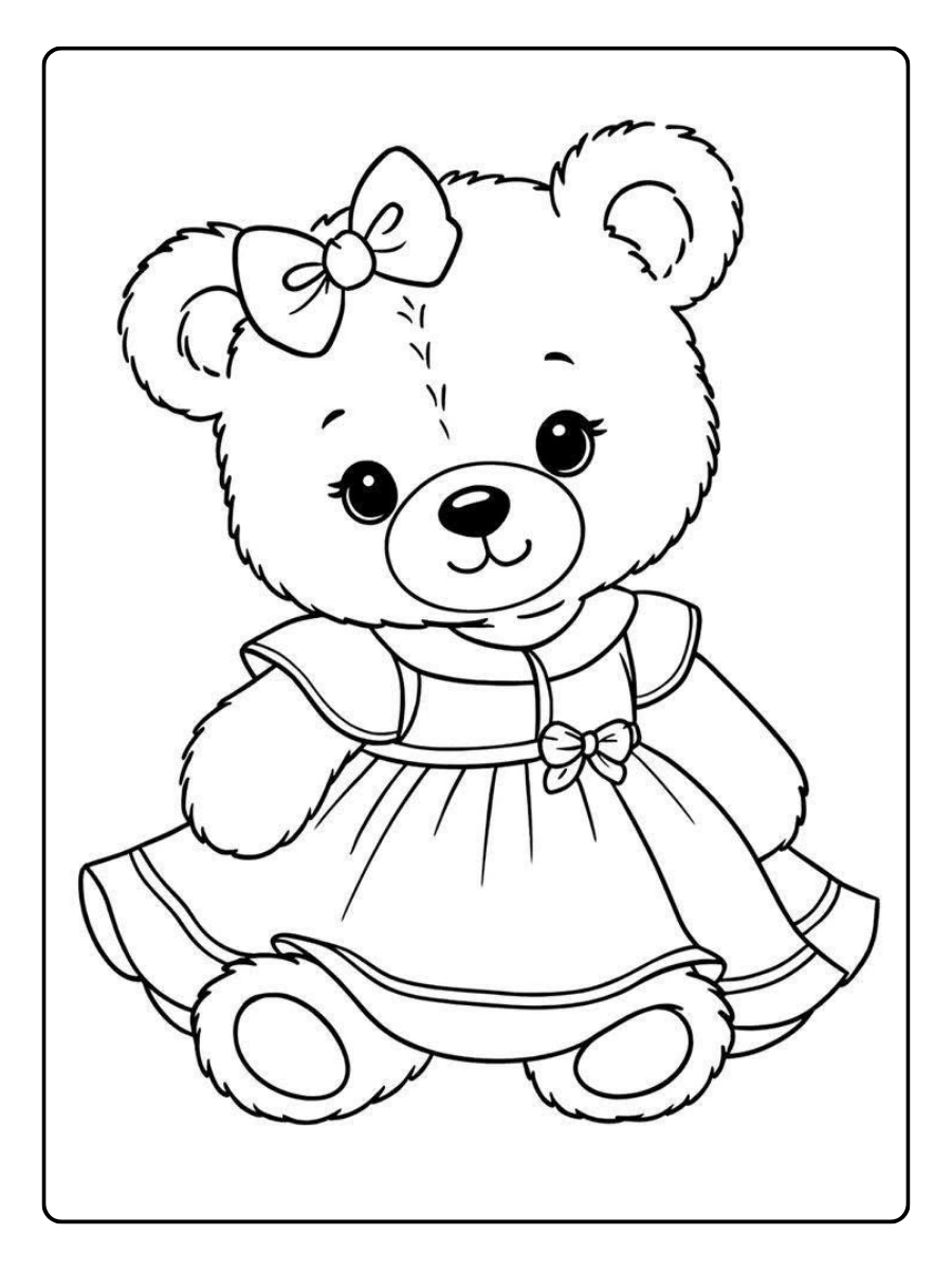 Coloriage ours facile