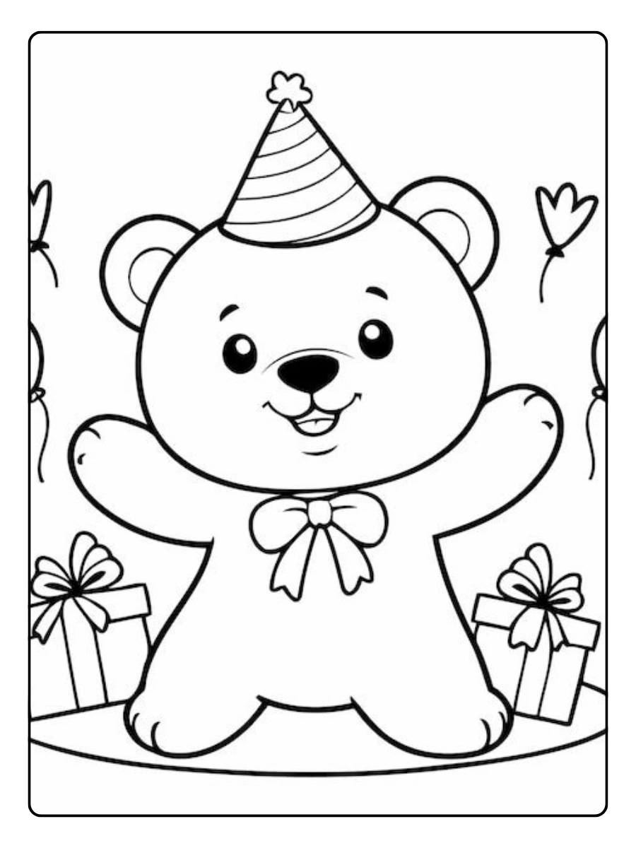 Coloriage ours noir et blanc