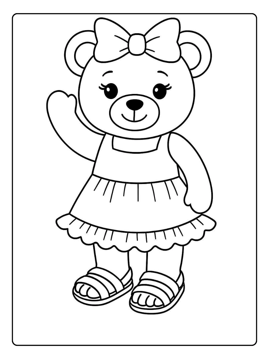 Coloriage ours pour maternelle