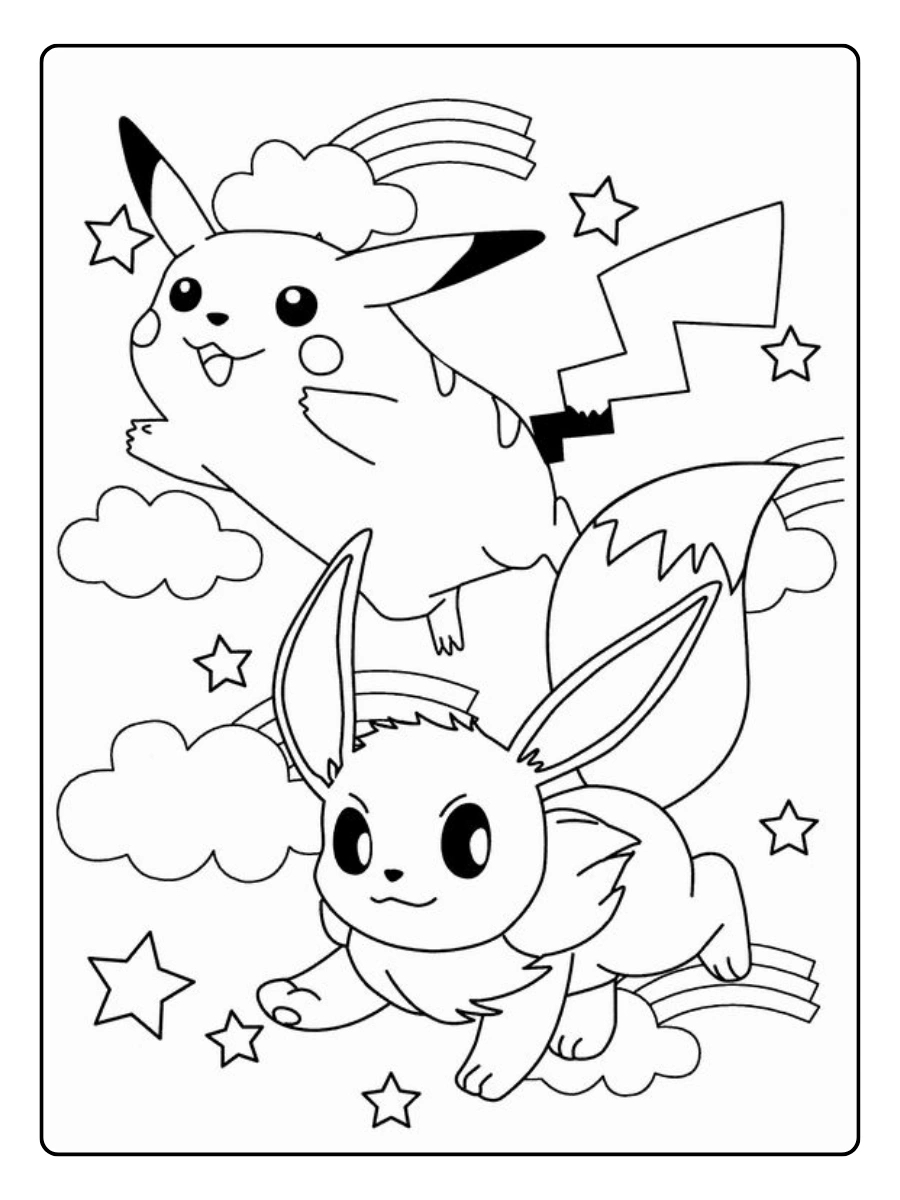 Pages de coloriage Pokémon Évoli Eevee