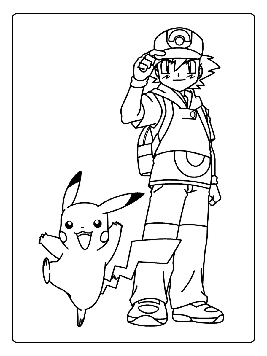 Pages de coloriage Pokémon Pikachu