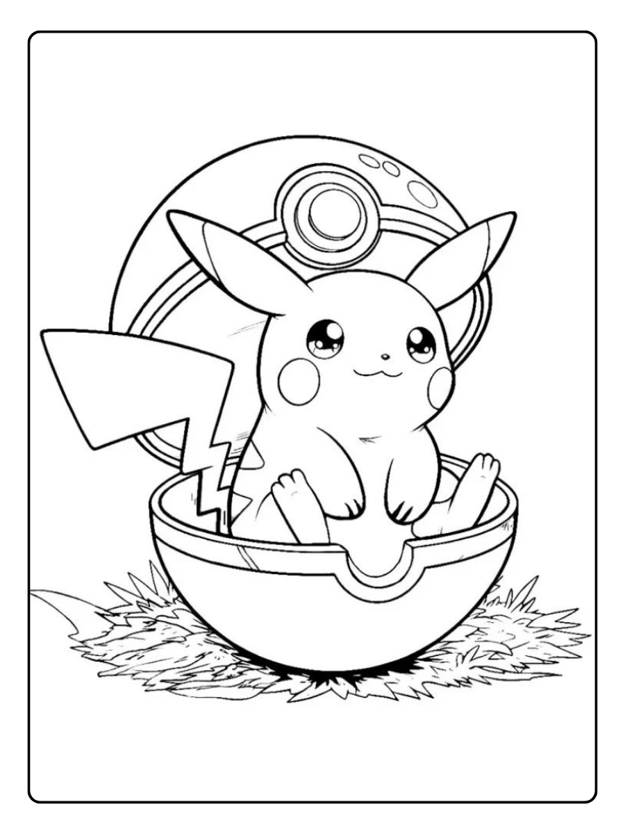 Pages de coloriage Pokémon dessin simple