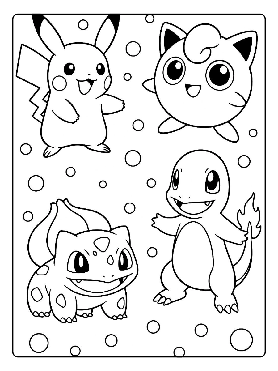 Pages de coloriage Pokémon personnages