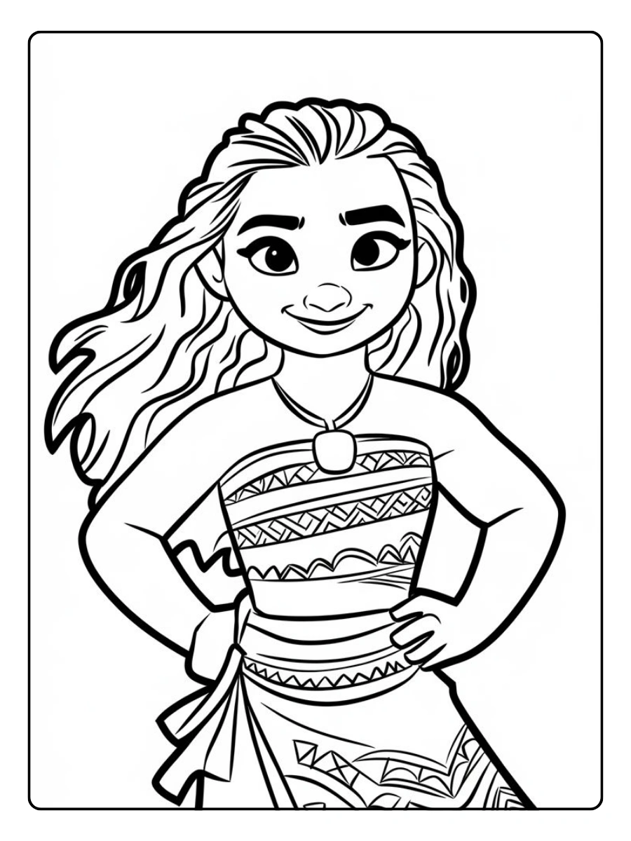 Vaiana coloriage gratuit