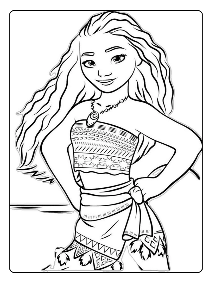 Vaiana coloriage pour enfant