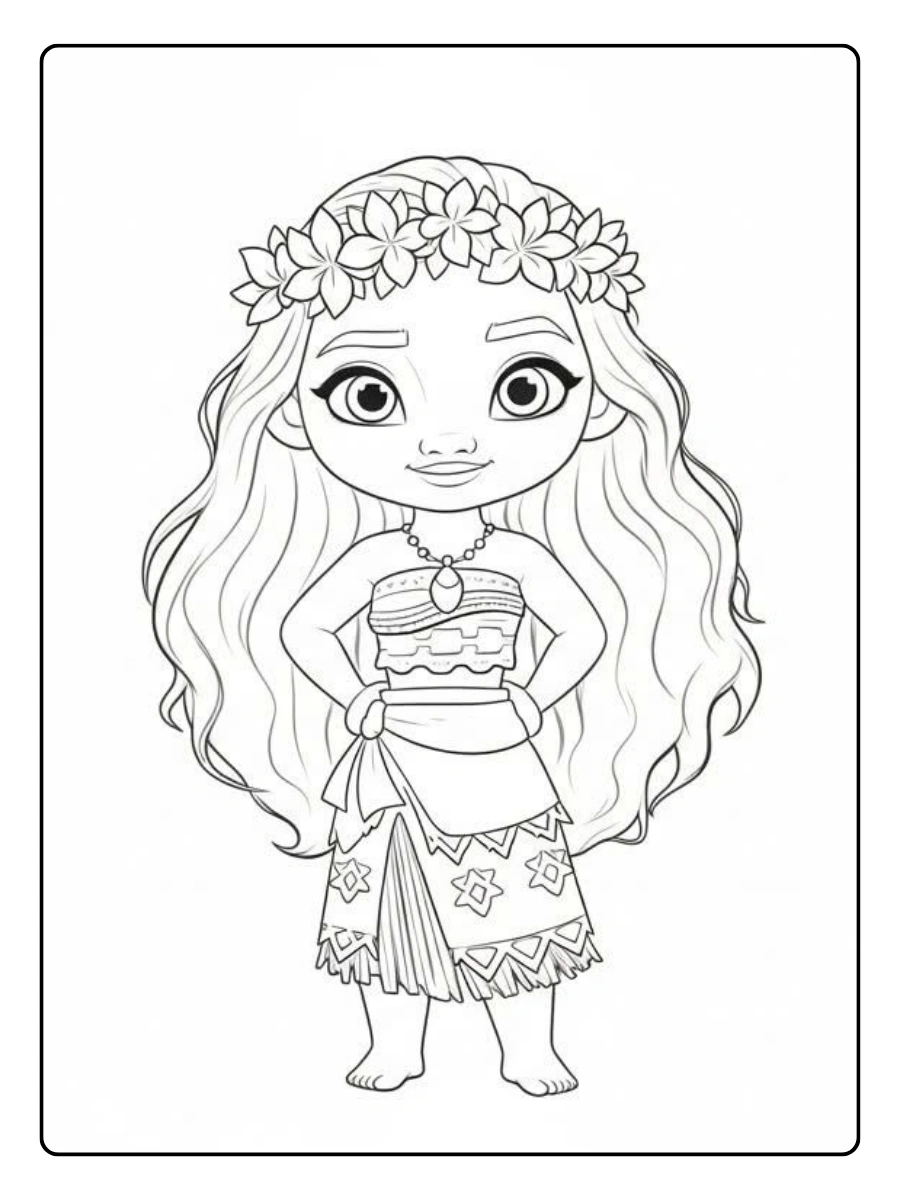 Vaiana coloriage