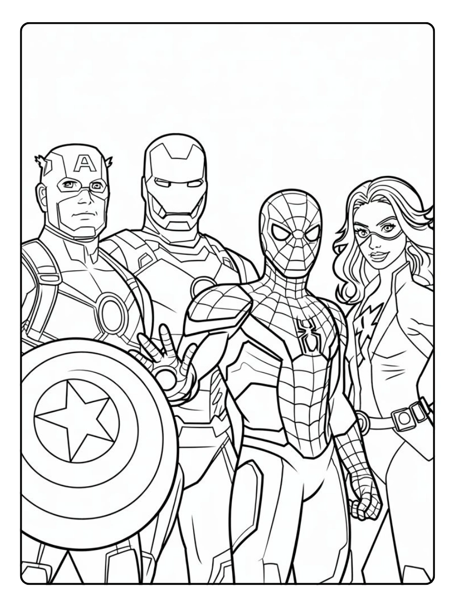 coloriage Avengers dessin animé