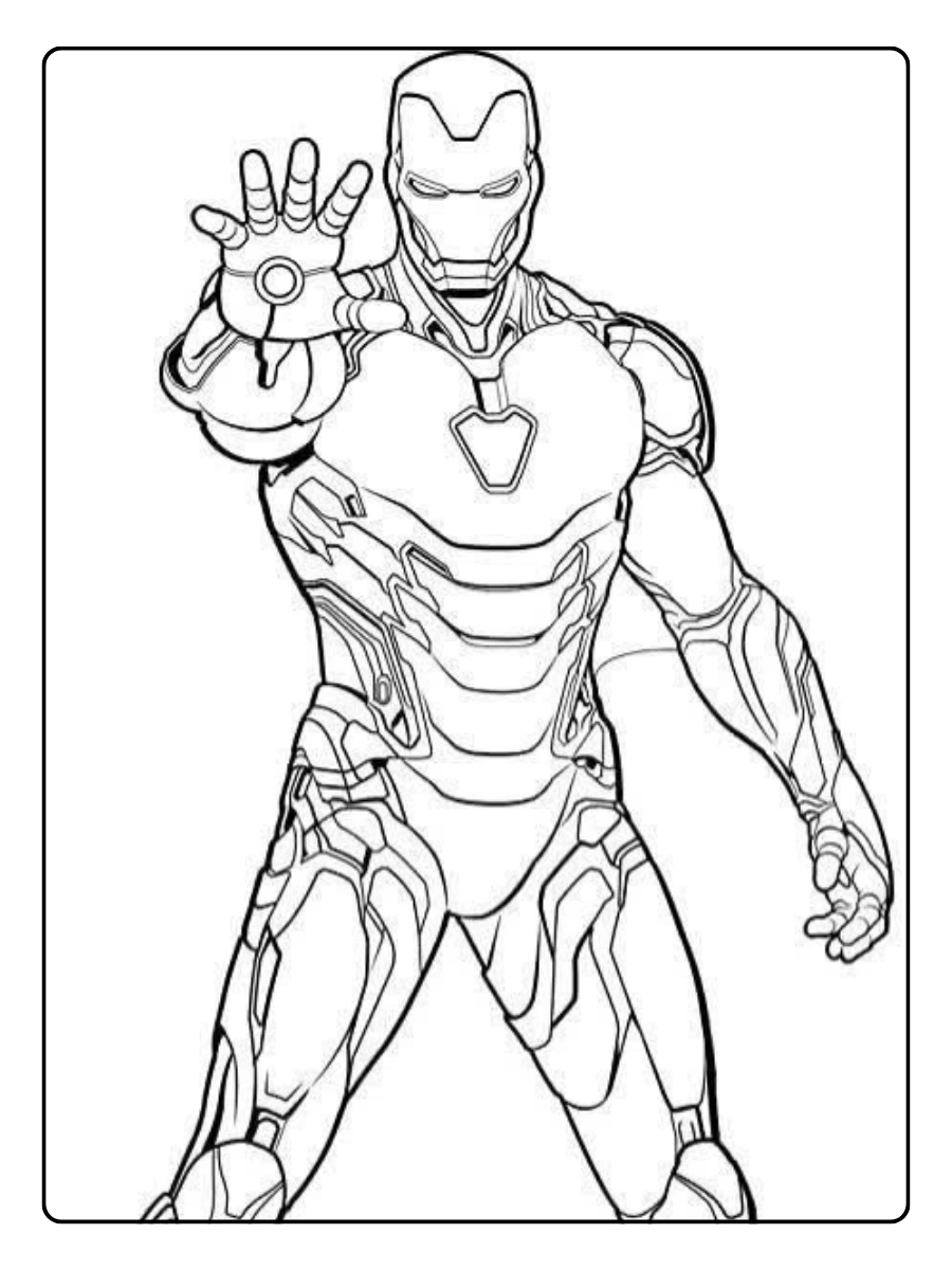 coloriage Avengers facile