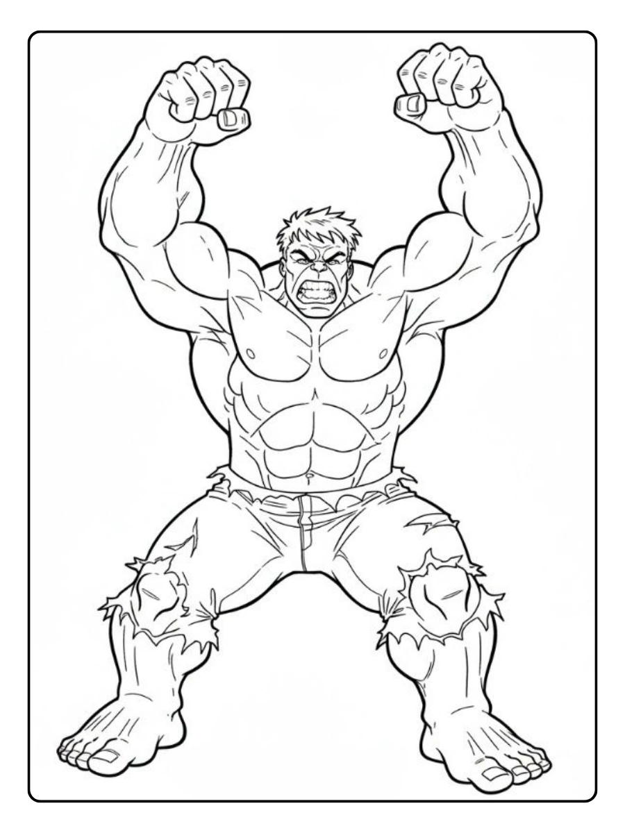 coloriage Hulk Avengers