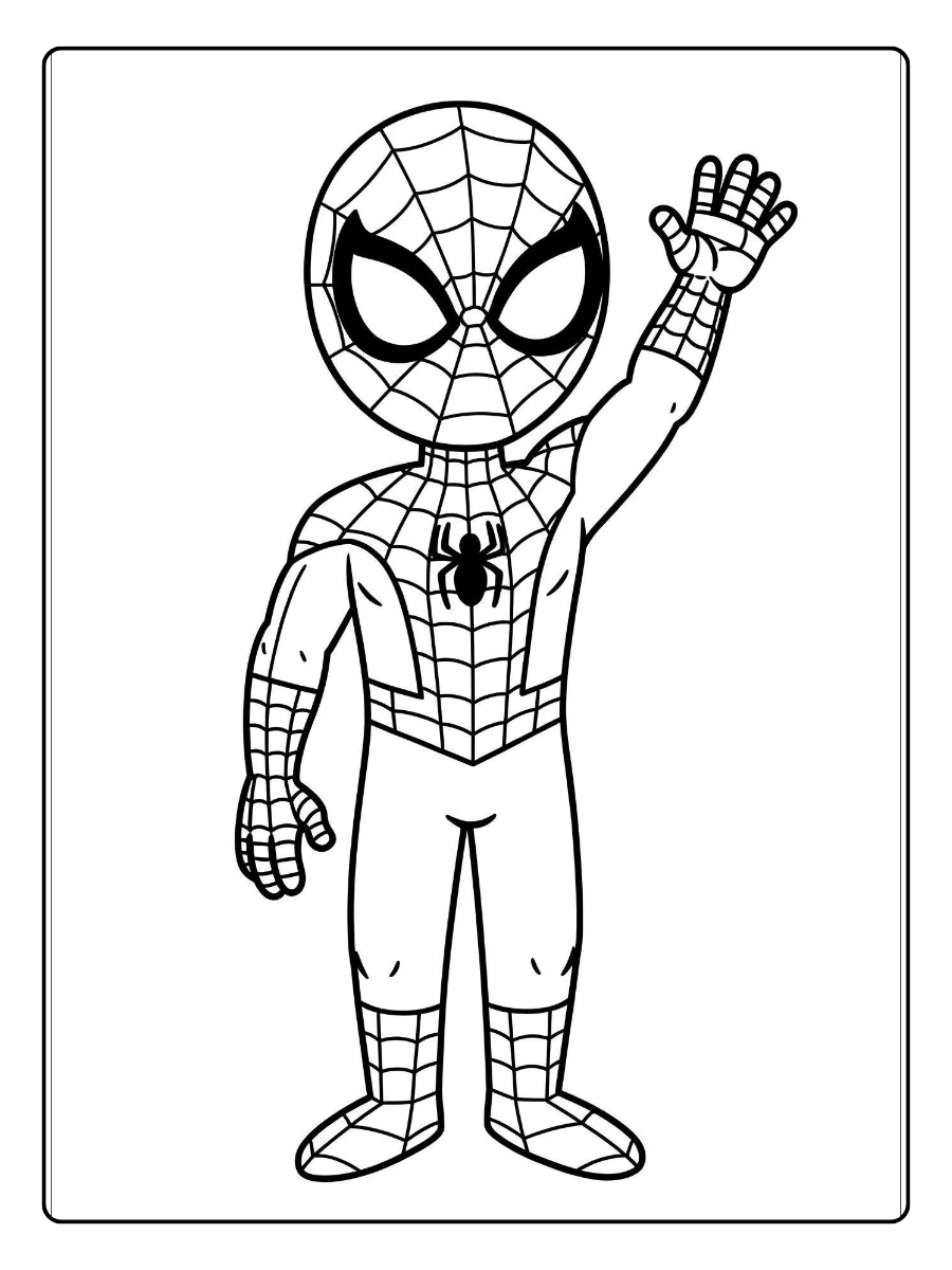 coloriage Spidey facile