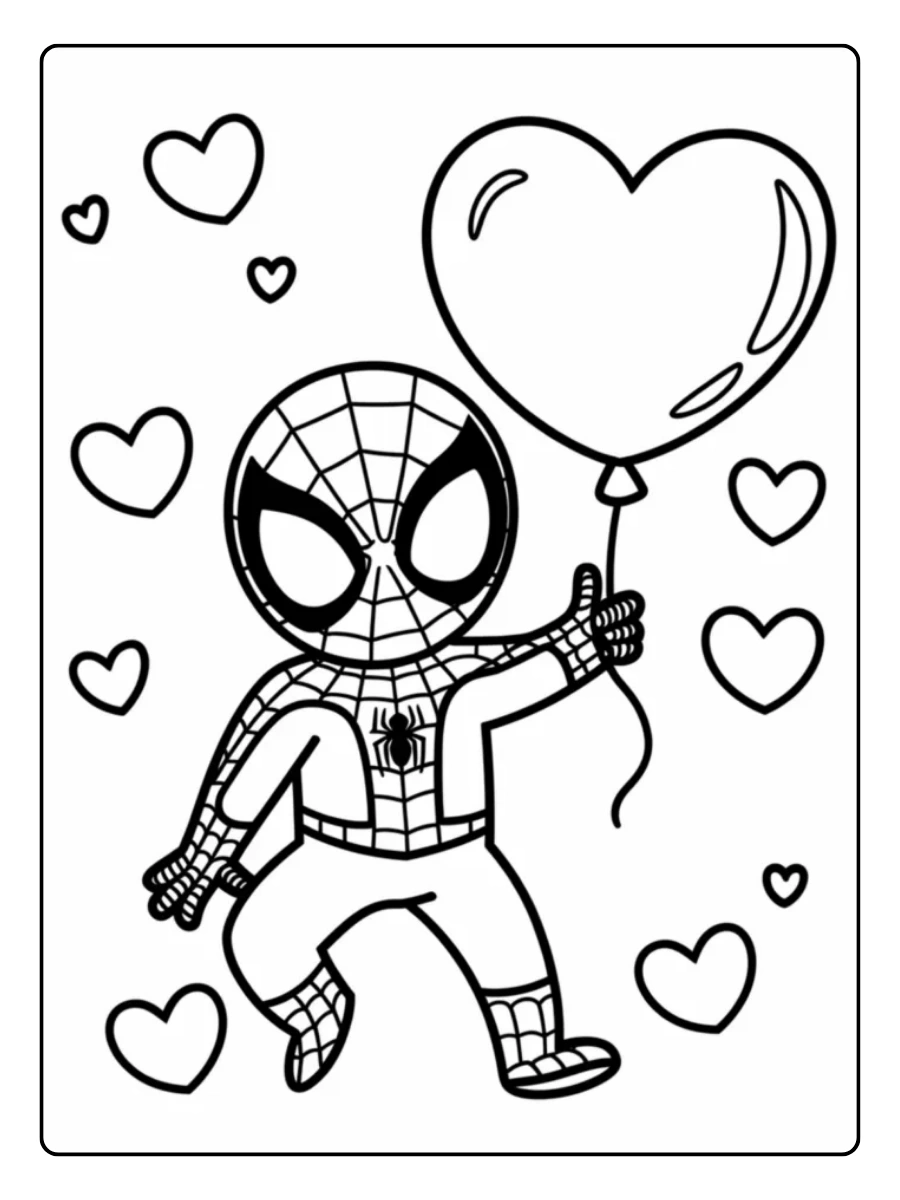 coloriage Spidey kawaii