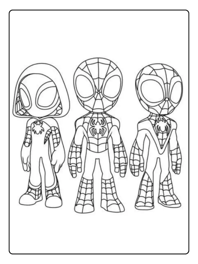 coloriage Spidey pour enfants