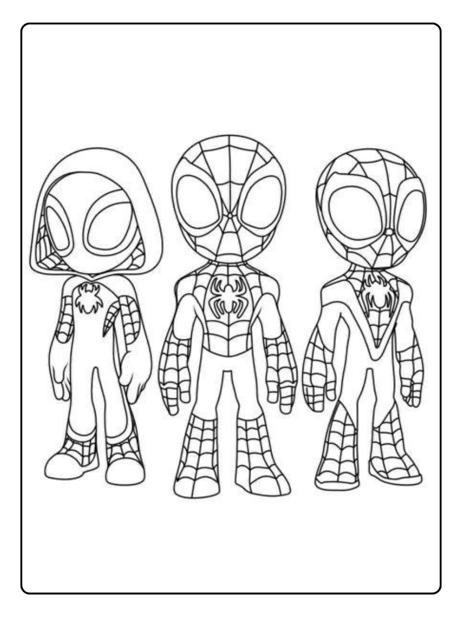 coloriage Spidey pour enfants