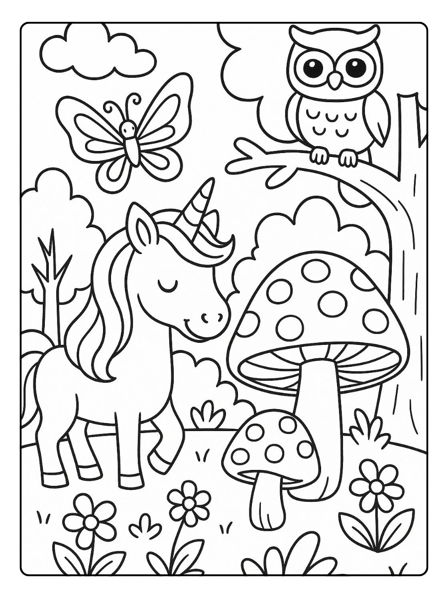 coloriage bébé licorne kawaii