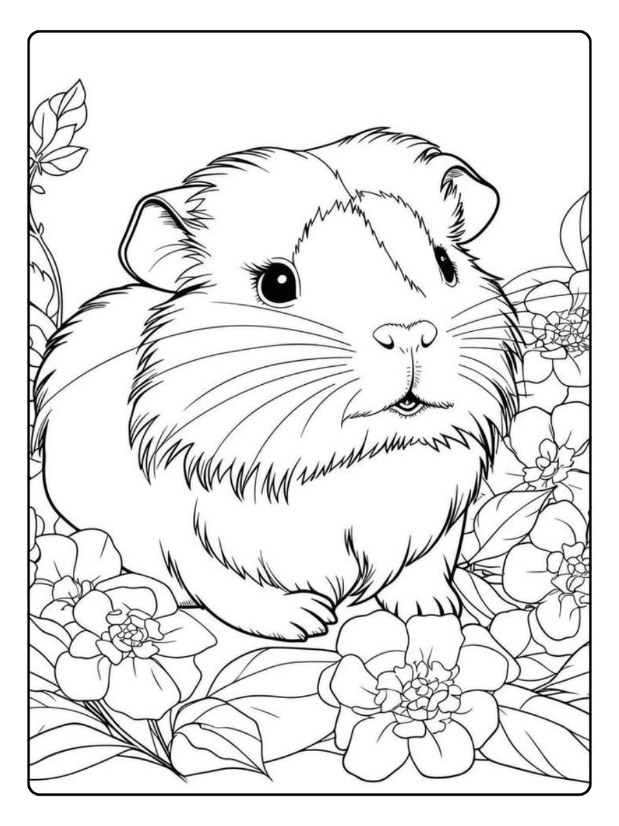 coloriage capybara kawaii mignon