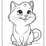 coloriage chaton kawaii mignon