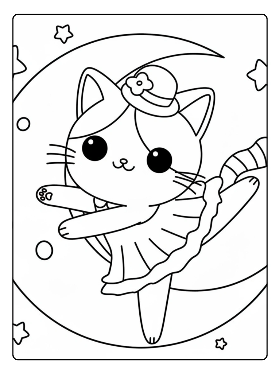 coloriage chaton licorne simple