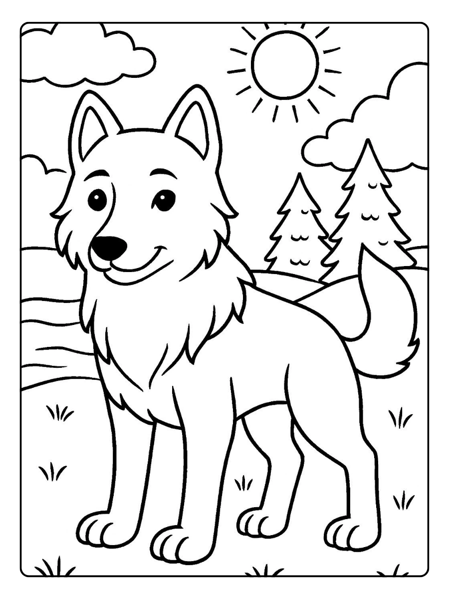 coloriage chien kawaii chibi