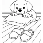 coloriage chien kawaii style manga