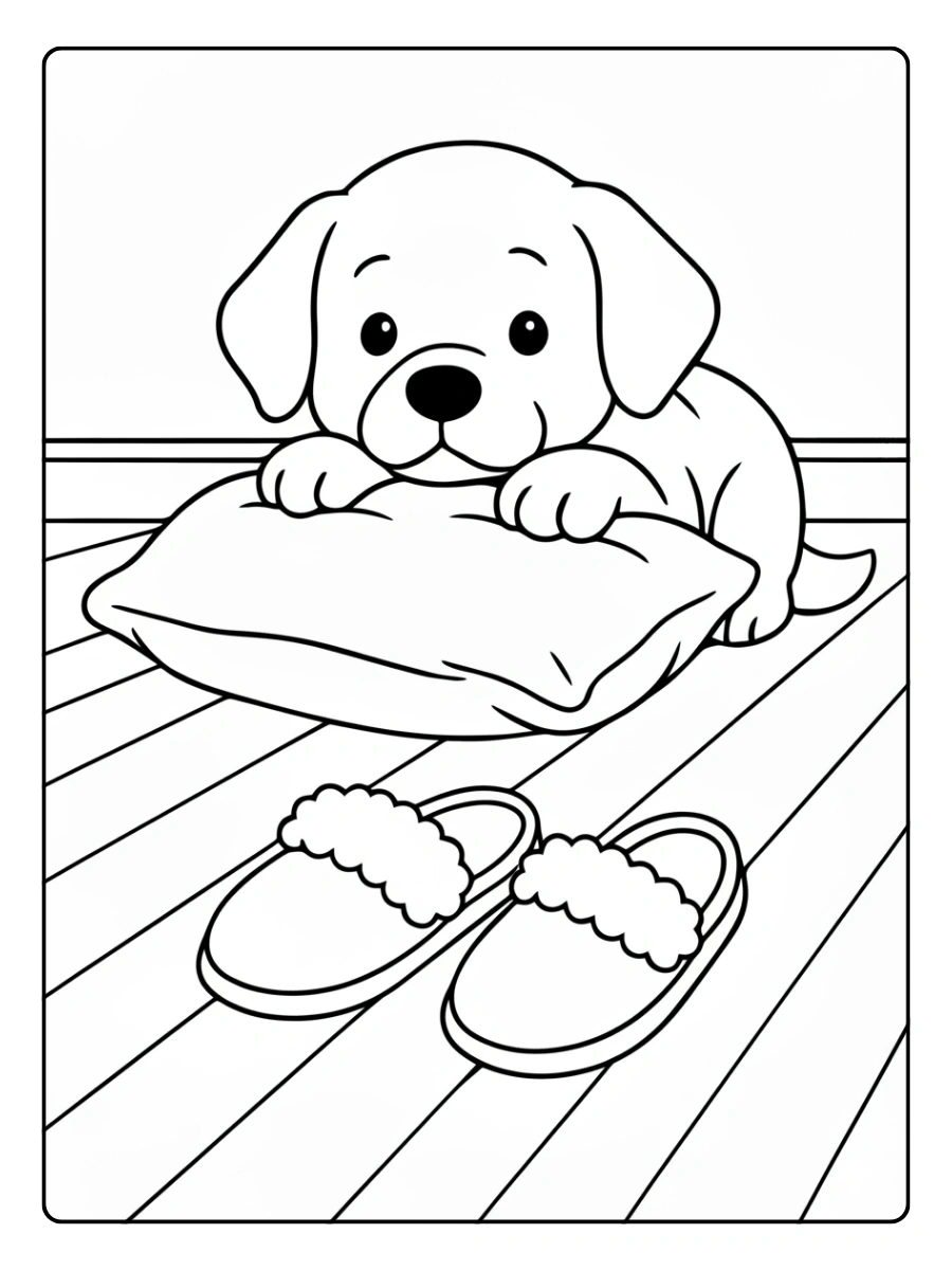 coloriage chien kawaii style manga