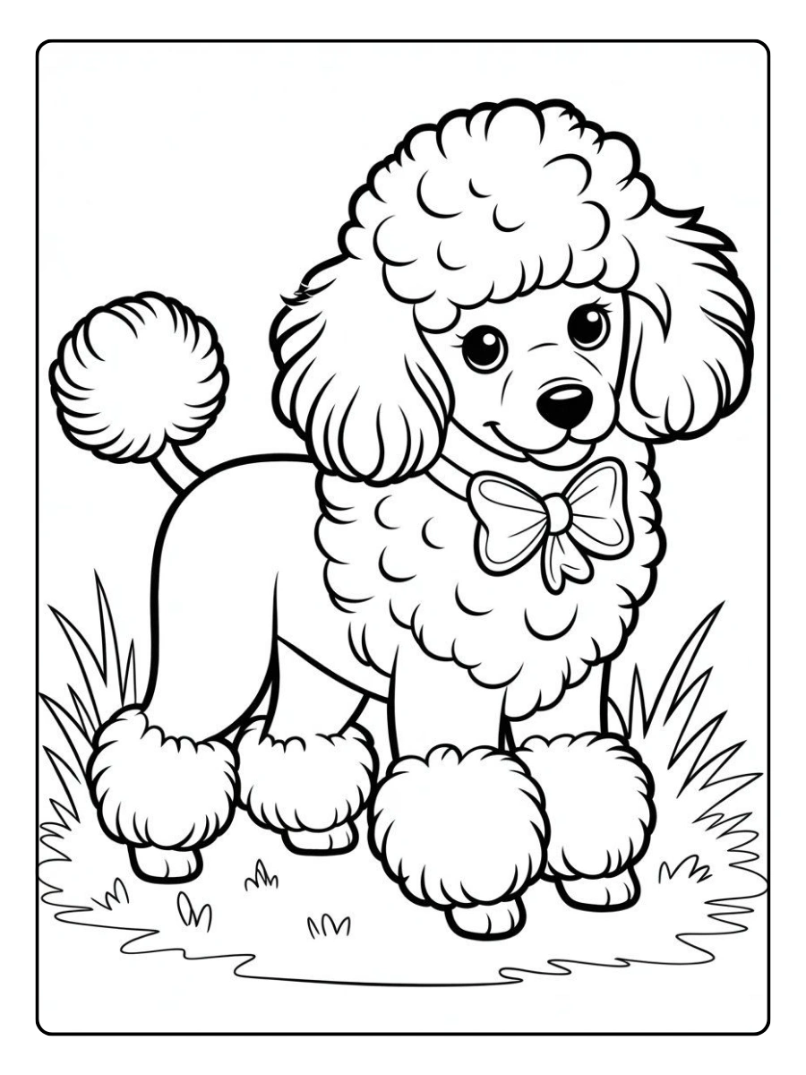 coloriage chien pour enfants