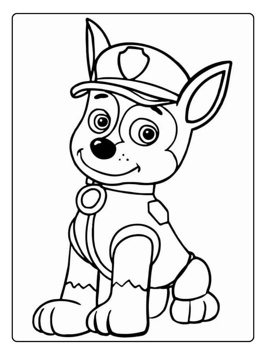 coloriage chien simple