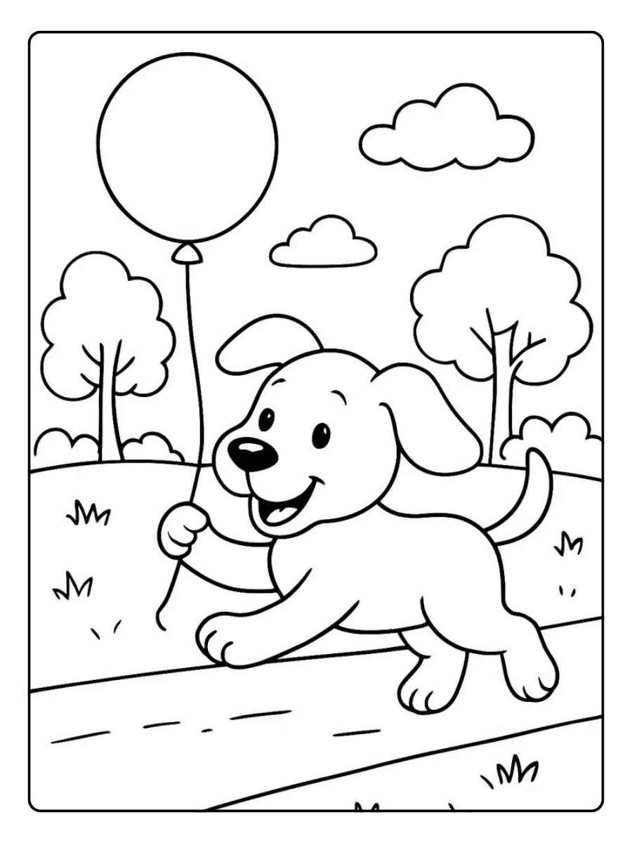 coloriage chiot à colorier