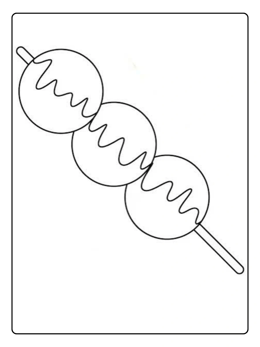 coloriage dango kawaii