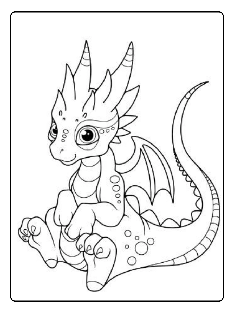 coloriage dragon fantastique