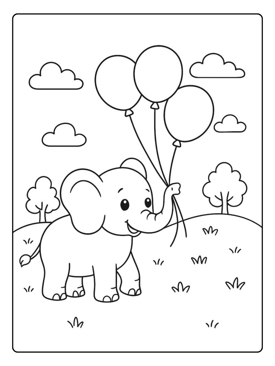coloriage éléphant dessin