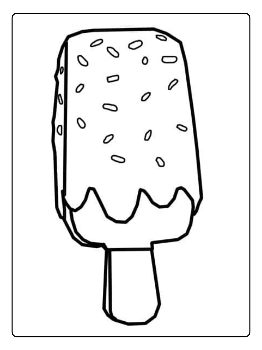 coloriage glace kawaii avec chantilly