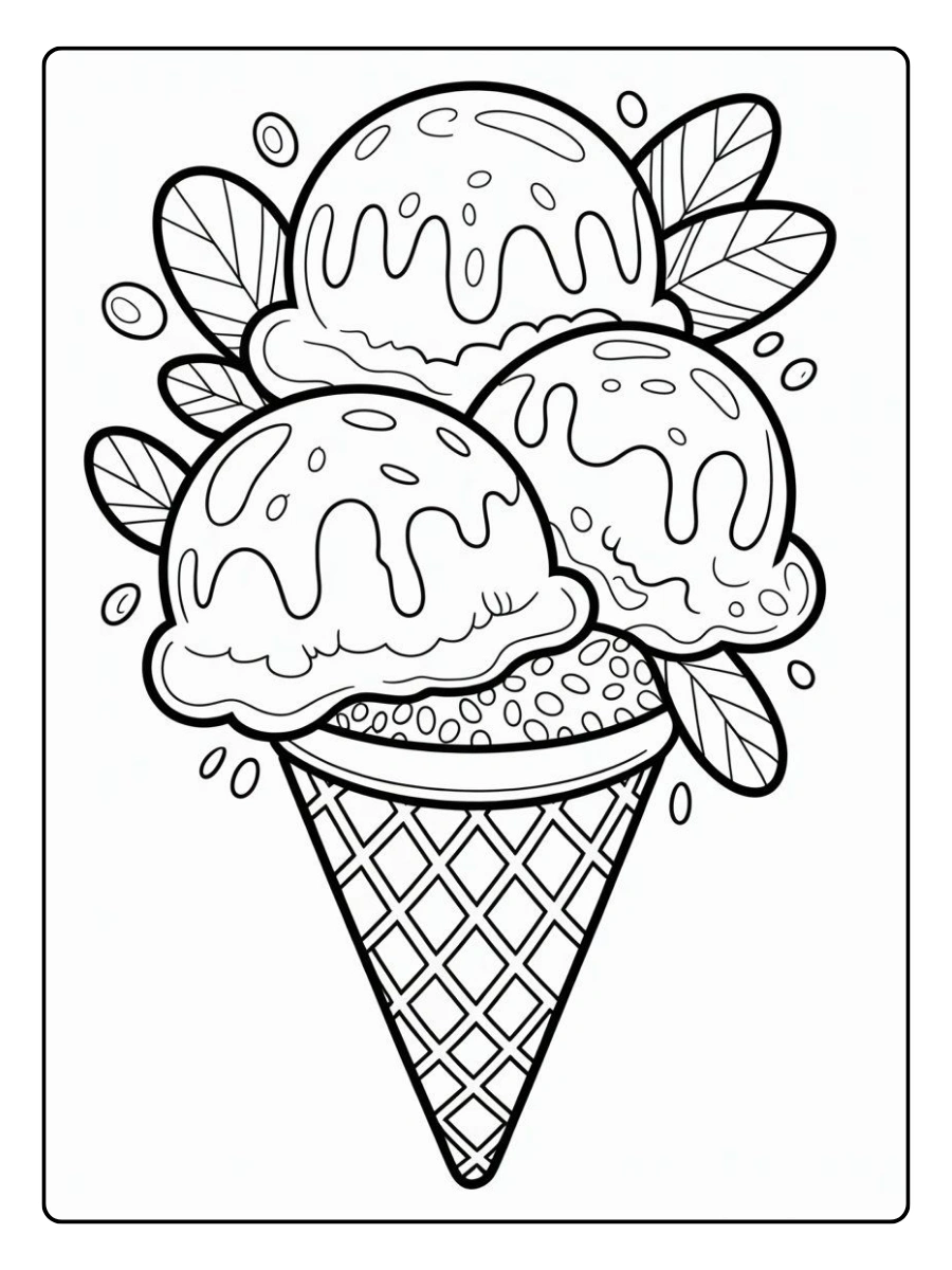 coloriage glace kawaii chibi