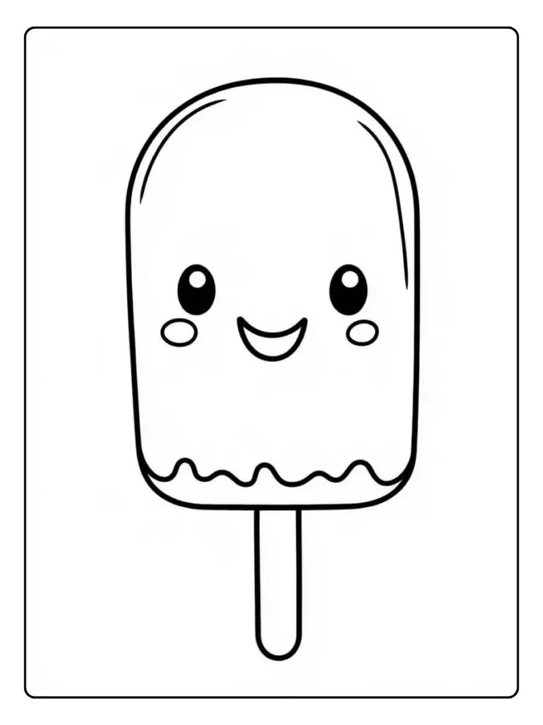 coloriage glace kawaii style manga