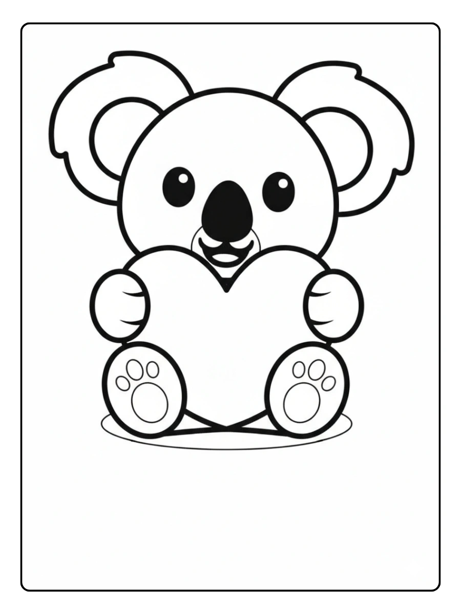 coloriage koala dessin