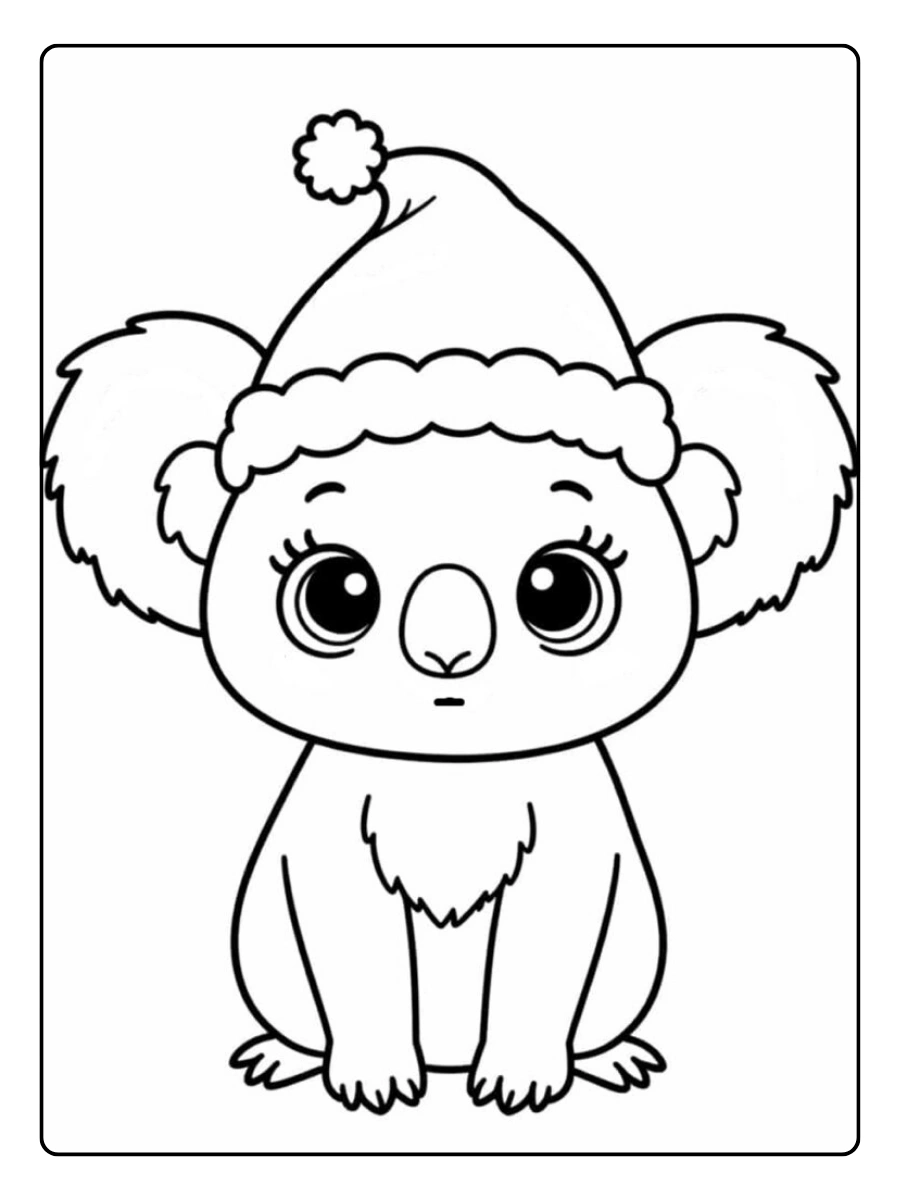 coloriage koala endormi