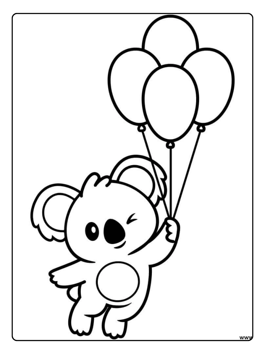 coloriage koala réaliste