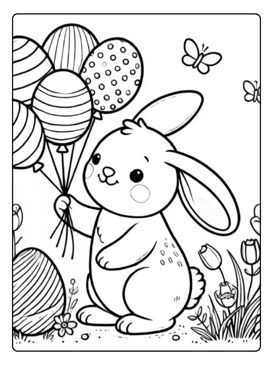 coloriage lapin kawaii bébé