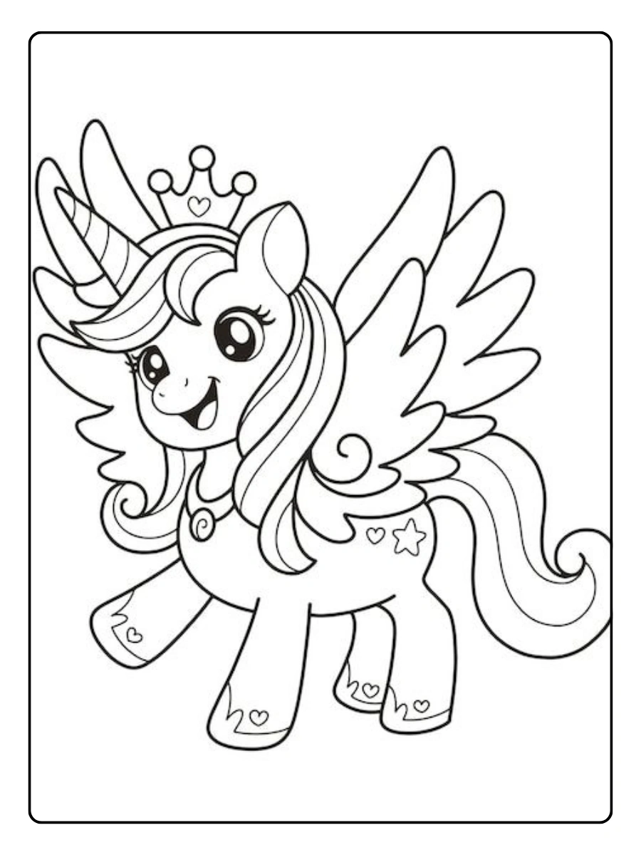 coloriage licorne bébé