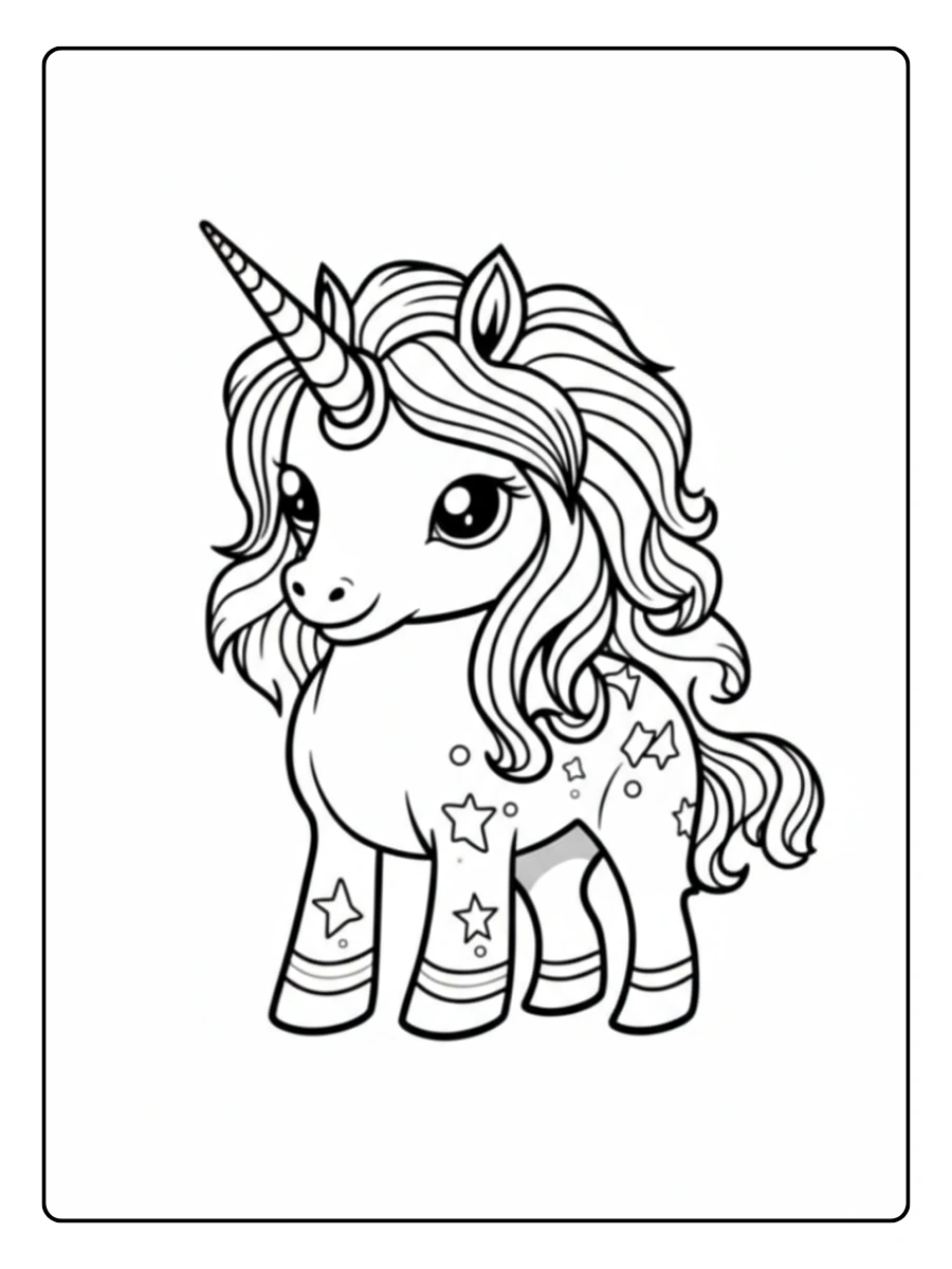 coloriage licorne kawaii assise