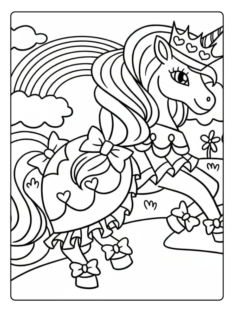 coloriage licorne kawaii chibi