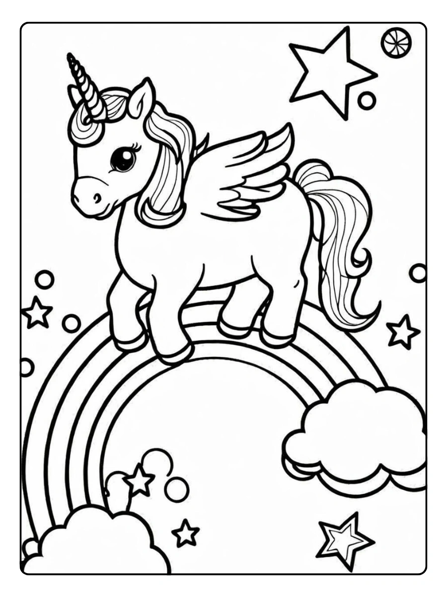 coloriage licorne réaliste