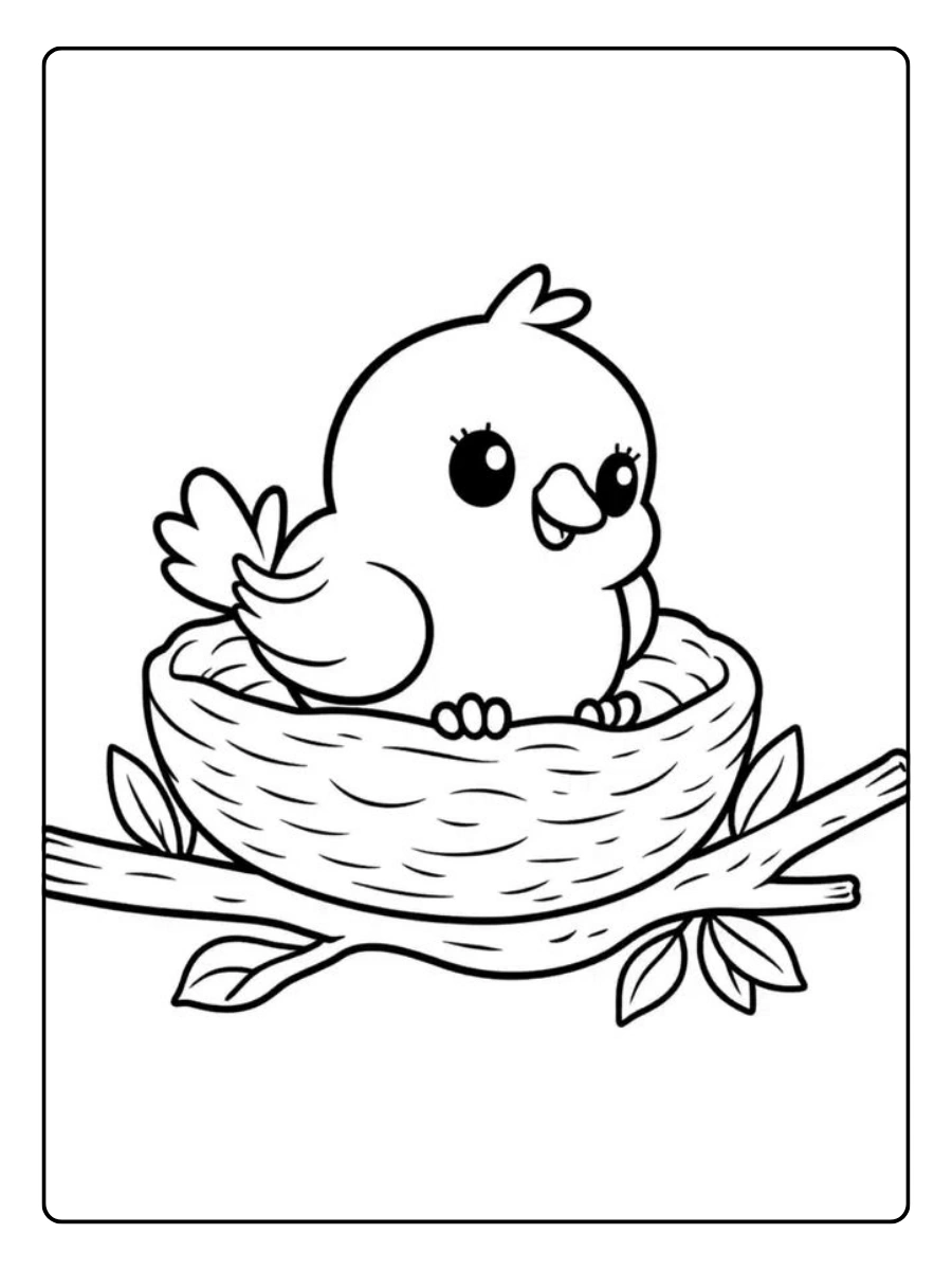 coloriage oiseau simple