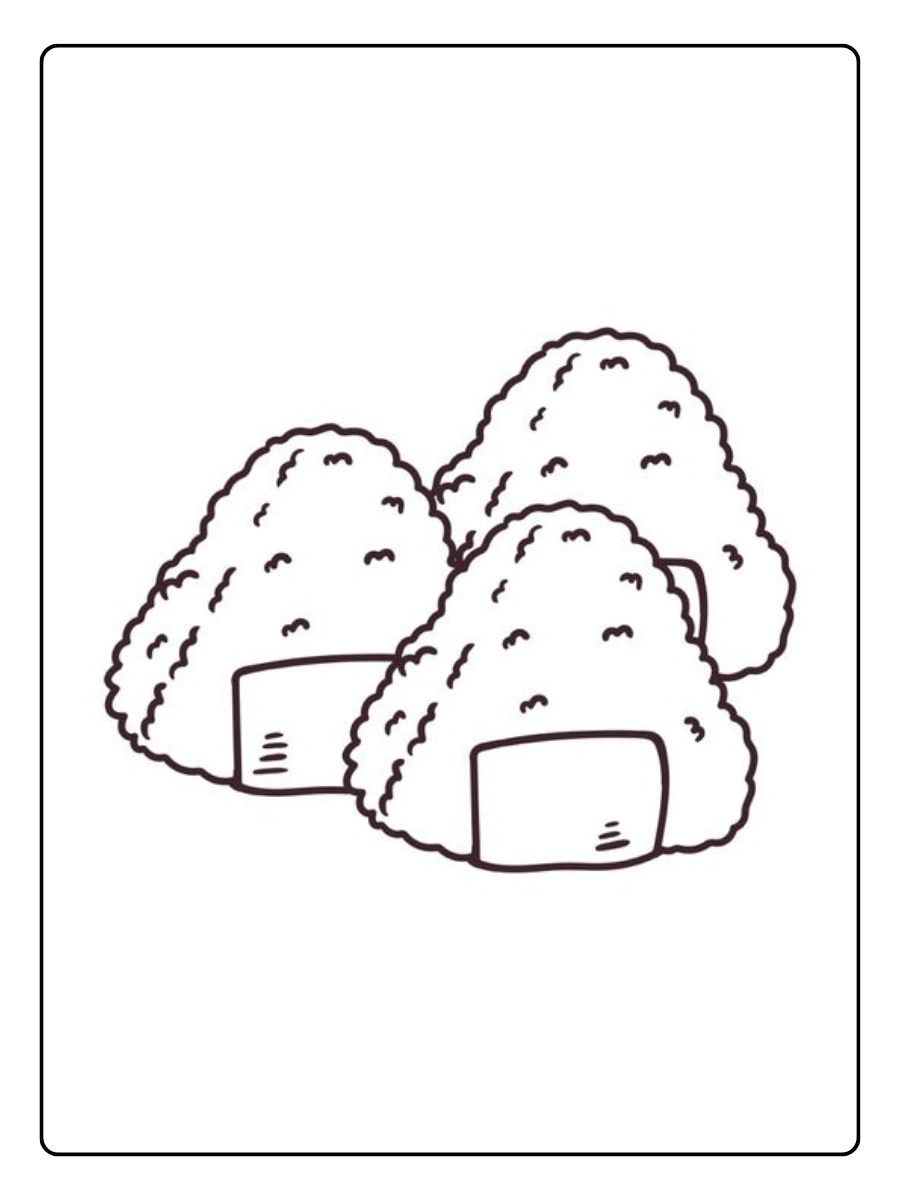 coloriage onigiri kawaii