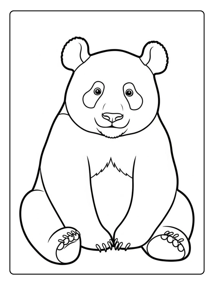 coloriage panda à imprimer