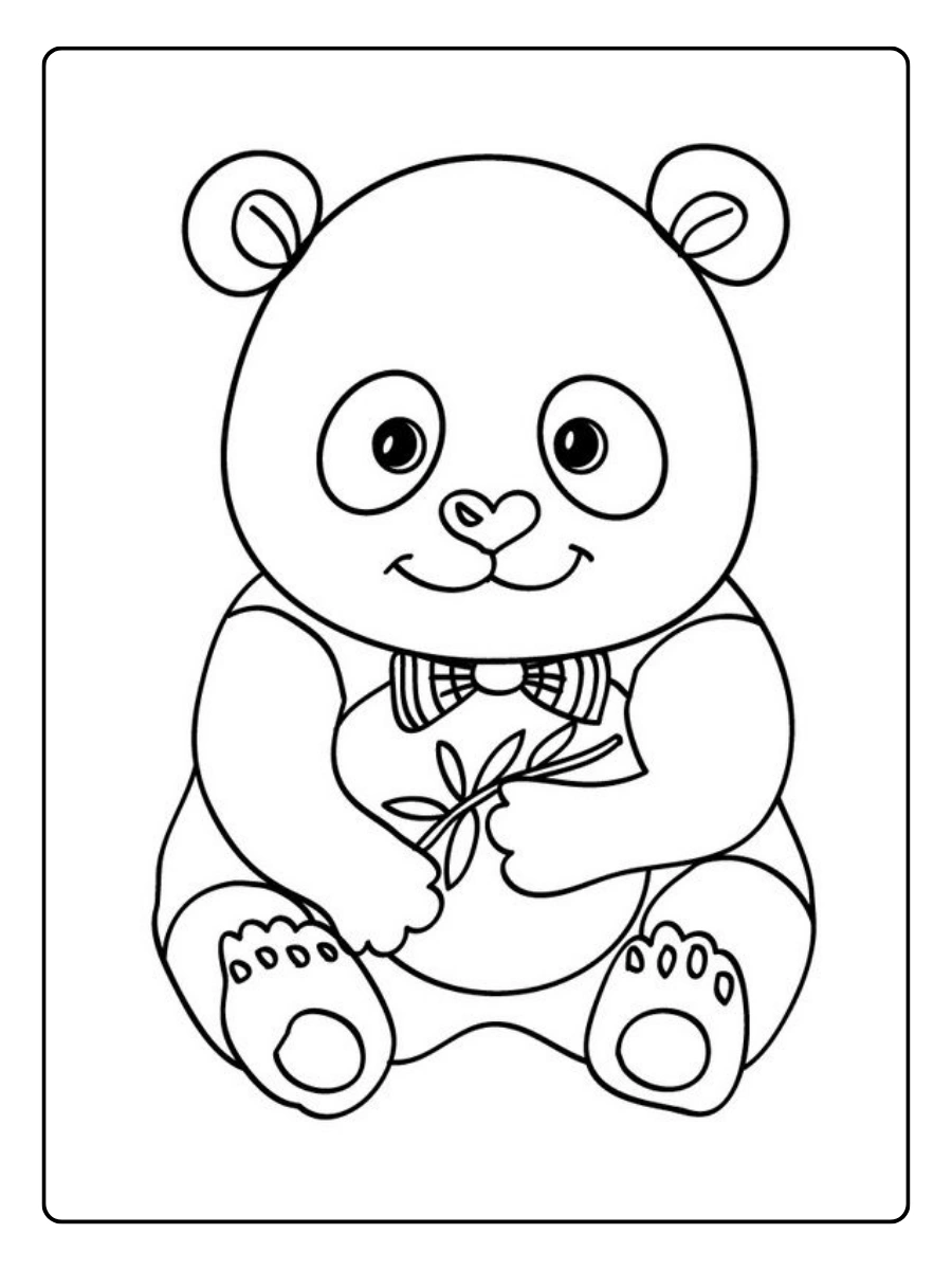coloriage panda chibi